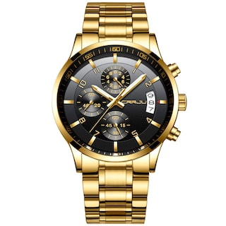 Foto 1 | Foto 1 | Reloj Crrju Gold De Acero Inoxidable Business Date Para Hombre - Venta Internacional.