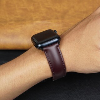 Foto 6 | Foto 6 | Correa para Reloj Vinacreations de Piel Burdeos 49 mm para Apple Watch 8 7 - Venta Internacional