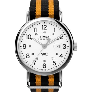 Foto 1 | Foto 1 | Funda Watch Timex Weekender De 40 Mm Y Correa Naranja Plateada - Venta Internacional.