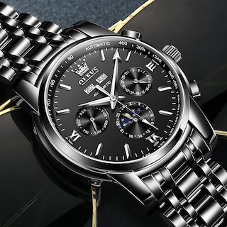 Foto 2 | Foto 2 | Reloj Olevs Automatic Auto Winding Moon Phase Para Hombre - Venta Internacional.