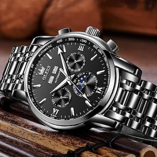 Foto 3 | Foto 3 | Reloj Olevs Automatic Auto Winding Moon Phase Para Hombre - Venta Internacional.
