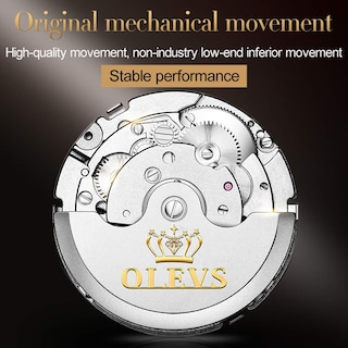 Foto 6 | Foto 6 | Reloj Olevs Self Winding Tourbillon Dorado De Acero Inoxidable Para Hombre - Venta Internacional.