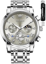 Reloj Olevs Diamond Chronograph Quartz De Acero Inoxidable Para Hombre - Venta Internacional.
