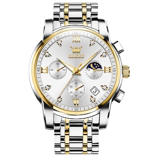 Foto 1 | Foto 1 | Vestido De Lujo Para Hombre Watch Olevs, Dorado Y Plateado, Resistente Al Agua - Venta Internacional.