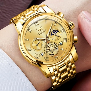 Foto 2 | Foto 2 | Reloj De Pulsera Olevs Chronograph Quartz De Acero Inoxidable Para Hombre - Venta Internacional.