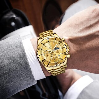 Foto 4 | Foto 4 | Reloj Olevs Business Dress Big Face Gold Chronograph Para Hombre - Venta Internacional.
