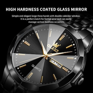 Foto 4 | Foto 4 | Vestido De Negocios Minimalista Negro Watch Olevs Para Hombre - Venta Internacional.
