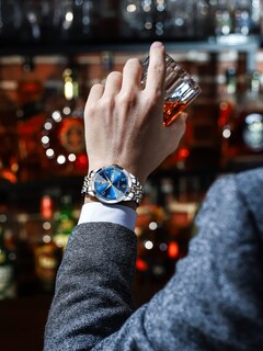 Foto 4 | Foto 4 | Reloj Olevs Blue Para Hombre Vestido De Lujo Analógico De Cuarzo - Venta Internacional.