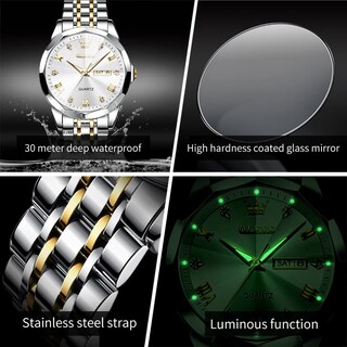 Foto 4 | Foto 4 | Reloj Olevs Business Dress Diamond Quartz Impermeable Para Hombre - Venta Internacional.