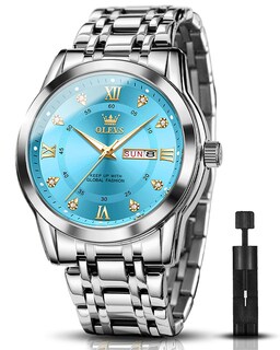 Foto 1 | Foto 1 | Reloj Olevs Analog Quartz Para Hombre De Acero Inoxidable Resistente Al Agua - Venta Internacional.