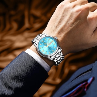 Foto 2 | Foto 2 | Reloj Olevs Analog Quartz Para Hombre De Acero Inoxidable Resistente Al Agua - Venta Internacional.