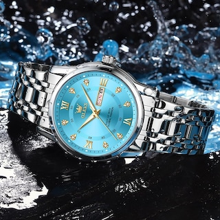 Foto 5 | Foto 5 | Reloj Olevs Analog Quartz Para Hombre De Acero Inoxidable Resistente Al Agua - Venta Internacional.