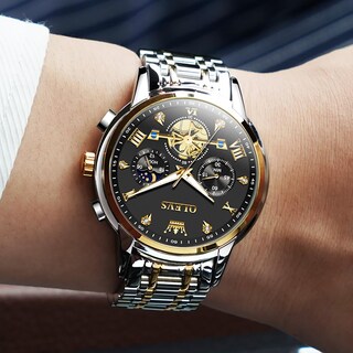 Foto 3 | Foto 3 | Reloj Olevs Diamond Business Dress Quartz Para Hombre, Acero Inoxidable - Venta Internacional.