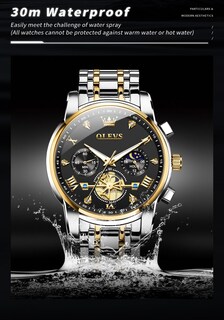 Foto 5 | Foto 5 | Reloj Olevs Diamond Business Dress Quartz Para Hombre, Acero Inoxidable - Venta Internacional.