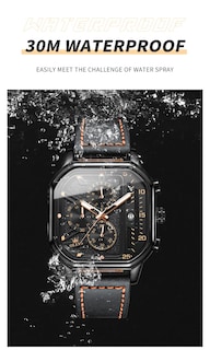 Foto 6 | Foto 6 | Reloj Olevs Square Chronograph Fashion Business Para Hombre - Venta Internacional.