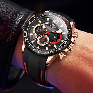 Foto 3 | Foto 3 | Vestido Impermeable Para Hombre Watch Olevs Pro Diver, Para Hombre, Color Negro - Venta Internacional.