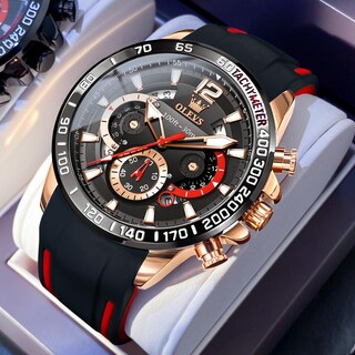 Foto 4 | Foto 4 | Vestido Impermeable Para Hombre Watch Olevs Pro Diver, Para Hombre, Color Negro - Venta Internacional.