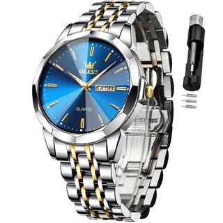 Foto 1 | Foto 1 | Reloj Olevs Plateado Para Hombre, Vestido De Negocios, Analógico, Cuarzo - Venta Internacional.