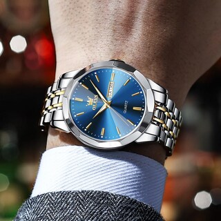 Foto 2 | Foto 2 | Reloj Olevs Plateado Para Hombre, Vestido De Negocios, Analógico, Cuarzo - Venta Internacional.