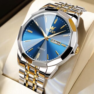 Foto 3 | Foto 3 | Reloj Olevs Plateado Para Hombre, Vestido De Negocios, Analógico, Cuarzo - Venta Internacional.