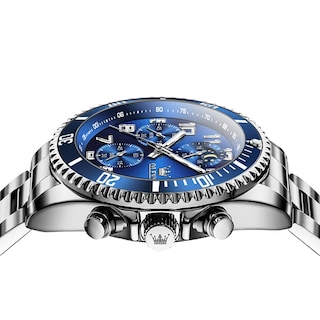 Foto 7 | Foto 7 | Reloj Olevs Men Chronograph Moon Phase De Acero Inoxidable Azul - Venta Internacional.