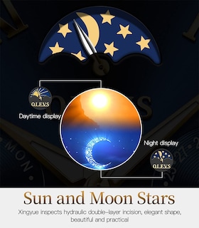 Foto 5 | Foto 5 | Reloj Olevs Black Automatic Moon Phase Moon Phase Para Hombre - Venta Internacional.