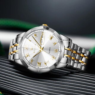 Foto 4 | Foto 4 | Reloj Olevs Large Face Para Hombre De Acero Inoxidable Resistente Al Agua - Venta Internacional.