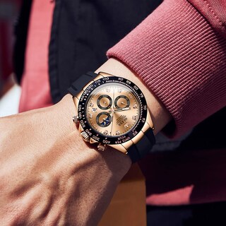 Foto 6 | Foto 6 | Reloj Olevs De Cuarzo Impermeable En Oro Rosa Para Hombre Con Cronógrafo - Venta Internacional.