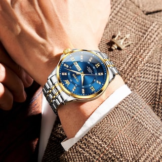 Foto 3 | Foto 3 | Reloj OLEVS de Negocios Clásico Azul Impermeable para Hombre - Venta Internacional