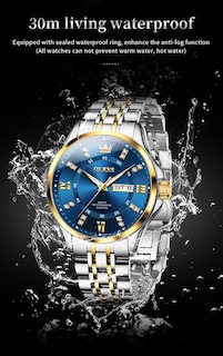 Foto 5 | Foto 5 | Reloj OLEVS de Negocios Clásico Azul Impermeable para Hombre - Venta Internacional
