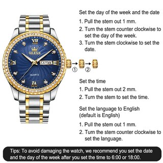 Foto 6 | Foto 6 | Reloj Olevs Blue Quartz para Hombre con Correa de Acero Inoxidable - Venta Internacional