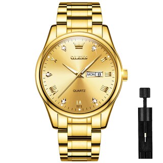 Foto 1 | Foto 1 | Reloj Olevs All Gold Para Hombre De Acero Inoxidable Resistente Al Agua - Venta Internacional.