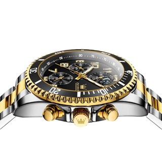 Foto 7 | Foto 7 | Reloj Olevs Black Chronograph Moon Phase Para Hombre Con Funda De 43 Mm - Venta Internacional.