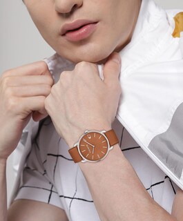 Foto 2 | Foto 2 | Reloj Coach Elliot, Cuarzo, 41 Mm, Piel Ámbar, Para Hombre - Venta Internacional.