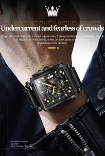 Foto 5 | Foto 5 | Reloj Olevs Square Chronograph Fashion Business Para Hombre - Venta Internacional.