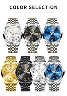 Foto 6 | Foto 6 | Reloj Olevs Blue Para Hombre Vestido De Negocios Sencillo Impermeable - Venta Internacional.