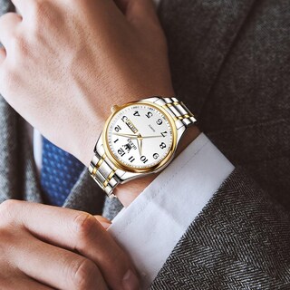 Foto 3 | Foto 3 | Reloj Olevs De Cuarzo Blanco De Acero Inoxidable Para Hombre Con Fecha - Venta Internacional.