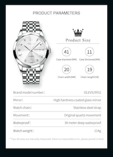 Foto 5 | Foto 5 | Reloj Olevs Business Dress Diamond Quartz Impermeable Para Hombre - Venta Internacional.