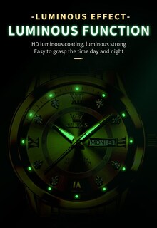 Foto 7 | Foto 7 | Reloj Olevs Para Hombre, Dorado Con Diamante, De Acero Inoxidable, Resistente Al Agua - Venta Internacional.