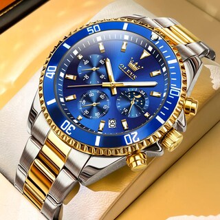 Foto 2 | Foto 2 | Reloj Olevs Luxury Chronograph De Acero Inoxidable Impermeable - Venta Internacional.