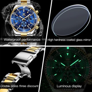 Foto 5 | Foto 5 | Reloj Olevs Luxury Chronograph De Acero Inoxidable Impermeable - Venta Internacional.