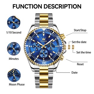 Foto 6 | Foto 6 | Reloj Olevs Luxury Chronograph De Acero Inoxidable Impermeable - Venta Internacional.
