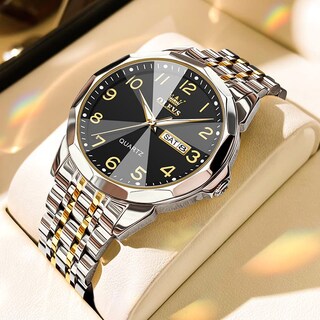 Foto 4 | Foto 4 | Correa Analógica De Acero Inoxidable Bicolor Watch Olevs Para Hombre - Venta Internacional.