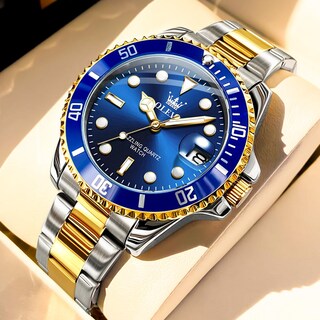 Foto 2 | Foto 2 | Reloj Olevs Vestido Clásico Azul De Acero Inoxidable Para Hombre - Venta Internacional.