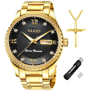 Foto 1 | Foto 1 | Reloj Olevs Acero Inoxidable Dorado Para Hombre - Venta Internacional