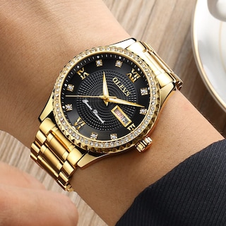 Foto 2 | Foto 2 | Reloj Olevs Acero Inoxidable Dorado Para Hombre - Venta Internacional
