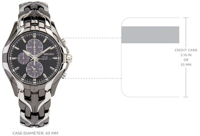Foto 3 | Foto 3 | Reloj Seiko Ssc139 Para Hombre Analógico Solar De Acero Inoxidable De 43 Mm - Venta Internacional.