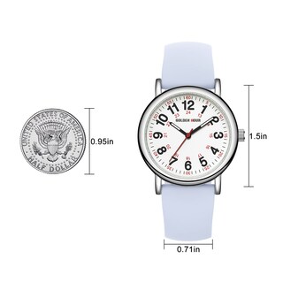 Foto 5 | Foto 5 | Reloj De Enfermera Golden Hour Impermeable De 38 Mm Con Correa De Silicona - Venta Internacional.