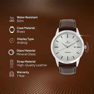 Foto 5 | Foto 5 | Reloj Titan Otoño-invierno 19 Con Esfera Analógica Plateada Para Hombre - Venta Internacional.