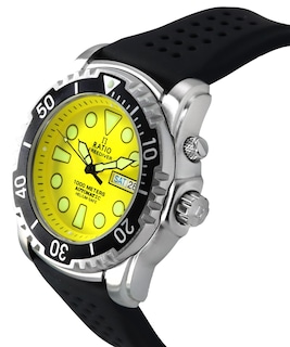 Foto 2 | Foto 2 | Reloj De Buceo Ratio Freediver Helium-safe 1000m Para Hombre, Color Amarillo - Venta Internacional.